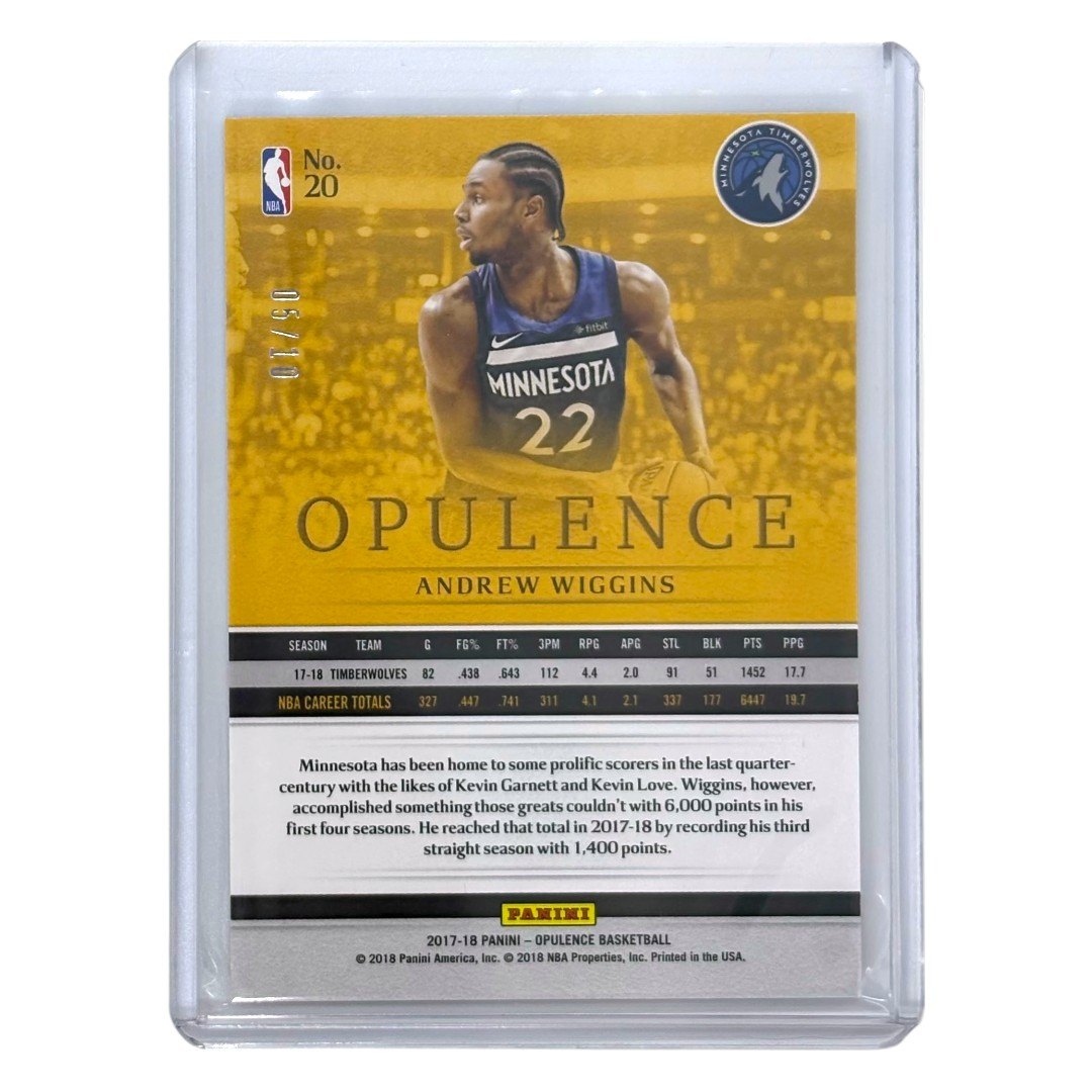 PANINI NBAカード OPULENCE ANDREW WIGGINS MINNESOTA TIMBERWOLVES /10 #20 中古 IT1