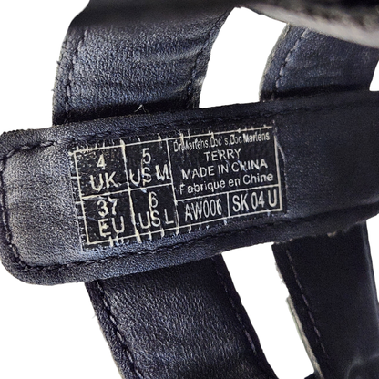 Dr.Martens ドクターマーチン TERRY サンダル レディース レザー 3ストラップ ブラック UK4 約23cm 中古 T1
