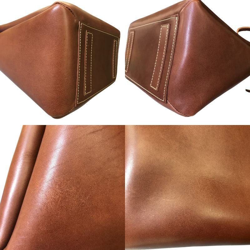 土屋鞄 ディアリオ ギャザー ショルダー バッグ レディース レザー ブラウン トートバッグ 鞄 本革 おしゃれ 中古 WK1