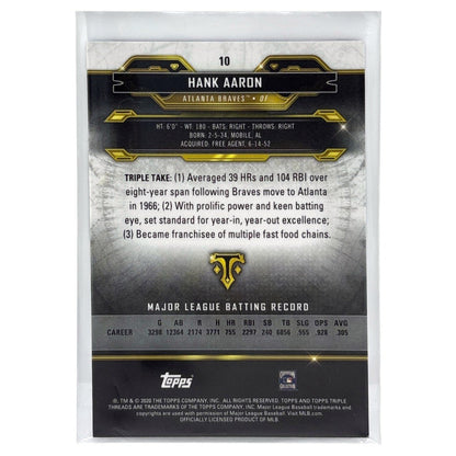 TOPPS MLBカード TRIPLE THREADS HANK AARON ATLANTA BRAVES /299 #10 中古 IT1