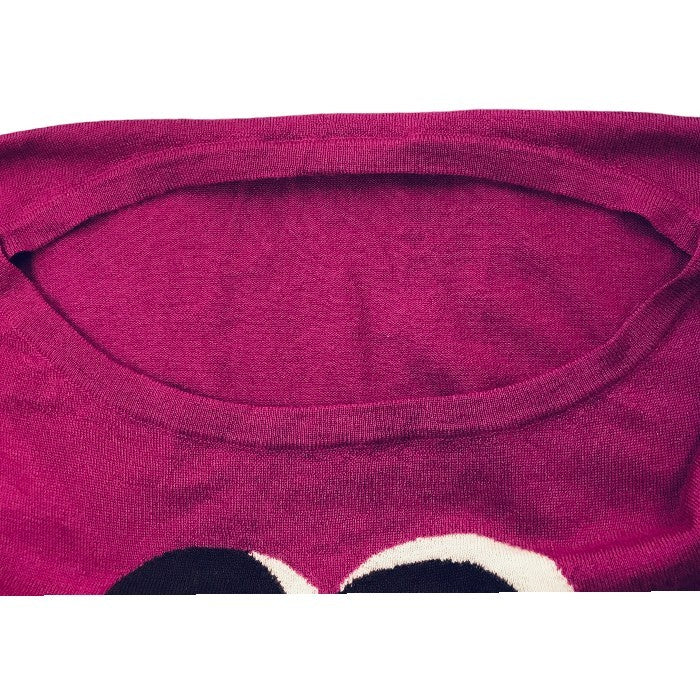 GUCCI グッチ ニット トップス レディース 長袖 ニット 薄手 ハート柄 ピンク系 Sサイズ セーター ブランド 秋 冬 中古 KW1