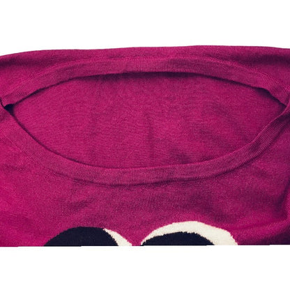 GUCCI グッチ ニット トップス レディース 長袖 ニット 薄手 ハート柄 ピンク系 Sサイズ セーター ブランド 秋 冬 中古 KW1