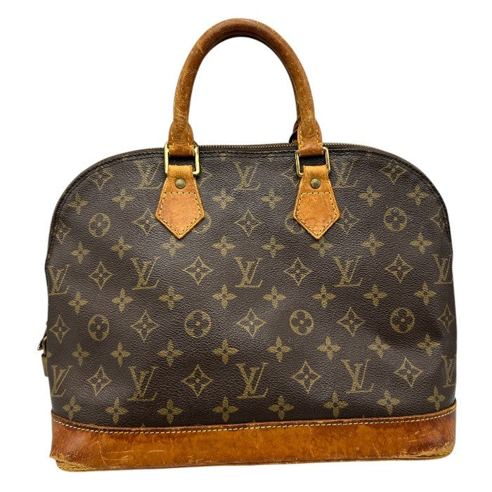 LOUIS VUITTON ルイヴィトン モノグラム アルマPM ハンドバッグ レディース 定番 シンプル ブラウン M53151 ブランド 鞄 お出かけ 通勤 中古 W４