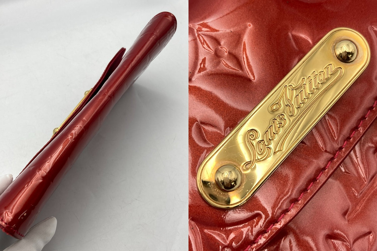 LOUIS VUITTON ルイヴィトン モノグラムヴェルニ サンセット・ブルーバード M93543 訳アリ 中古 D4