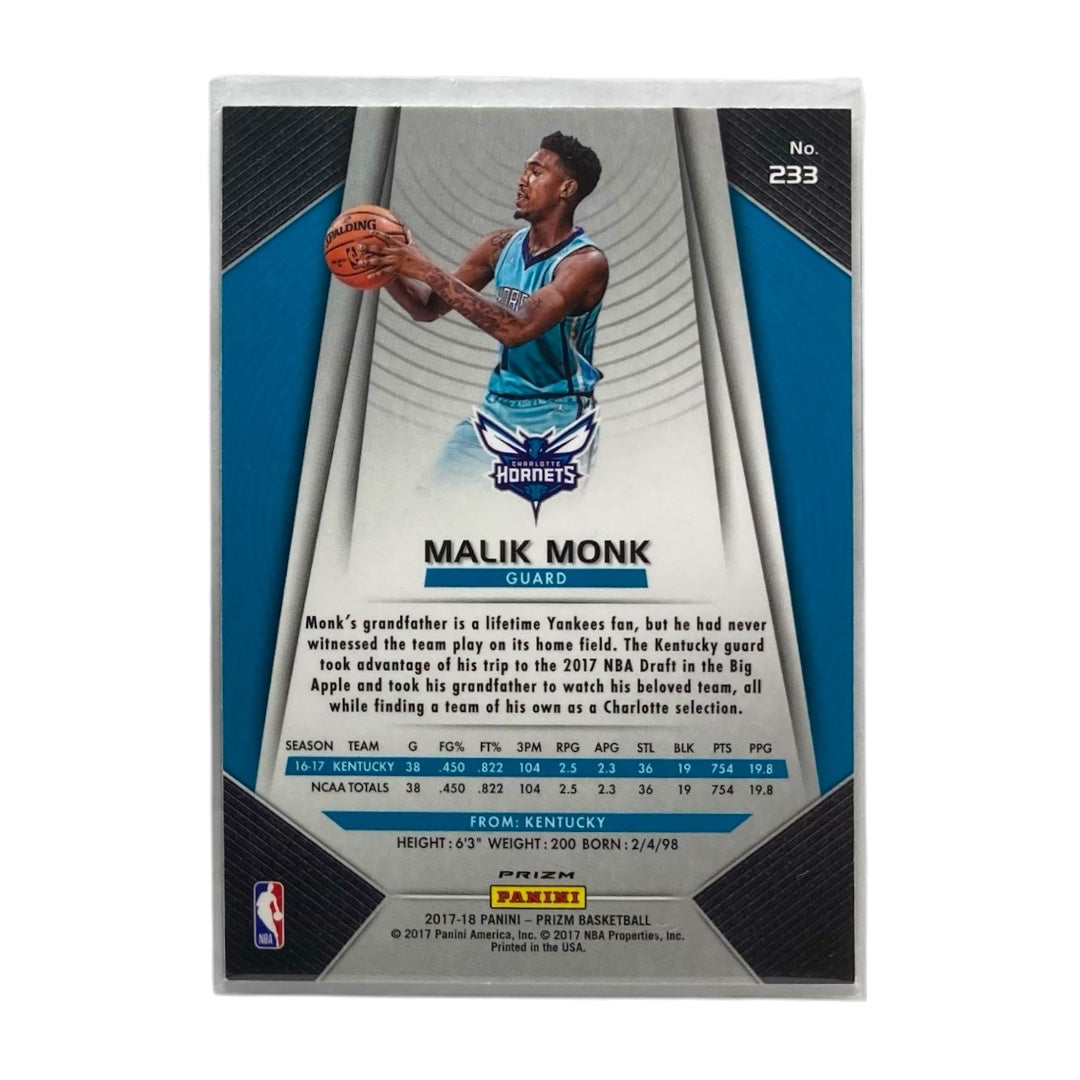 PANINI NBAカード PRIZM MALIK MONK CHARLOTTE HORNETS #233 中古 IT2