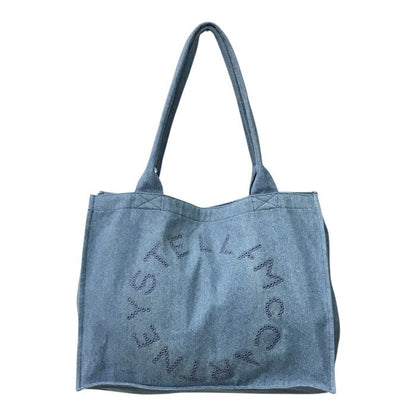 STELLA McCARTNEY KIDS ステラマッカートニー トートバック レディース/キッズ デニム生地 ロゴ A4収納 ブルー TY0A98 Z3618 中古 T1