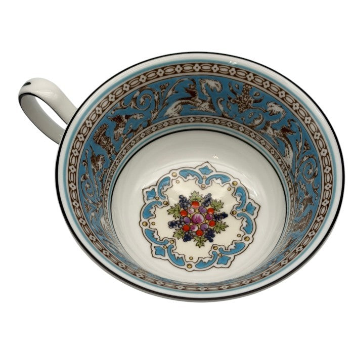 ウェッジウッド WEDGWOOD フロレンティーンターコイズ ティーカップ＆ソーサー ピオニー 洋食器 ブランド おしゃれ 1客 中古 W1