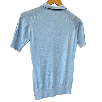 JOHN SMEDLEY ジョンスメドレー ポロシャツ S トップス 水色 半袖 夏 レディース 中古 W４