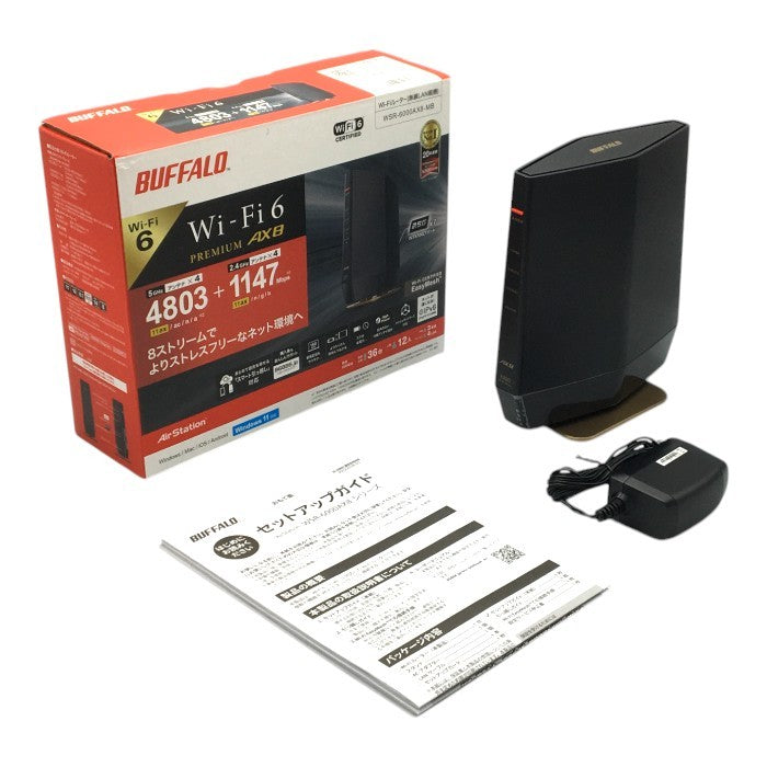 バッファロー BUFFALO Wi-Fi6 PREMIUM AX8 ルーター WSR-6000AX8-MB 中古 a4