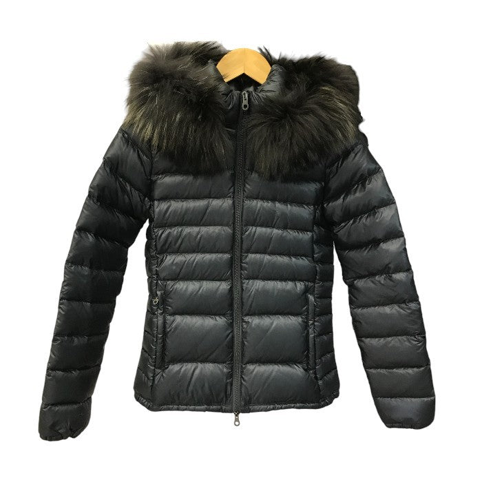 DUVETICA デュベティカ ダウンジャケット レディース ファー フード 細身 ショート丈 チャコールグレー 38サイズ 12934 中古 T1