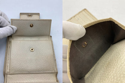 GUCCI グッチ GGキャンバス シェリーライン 二つ折り財布 181669 中古 D4