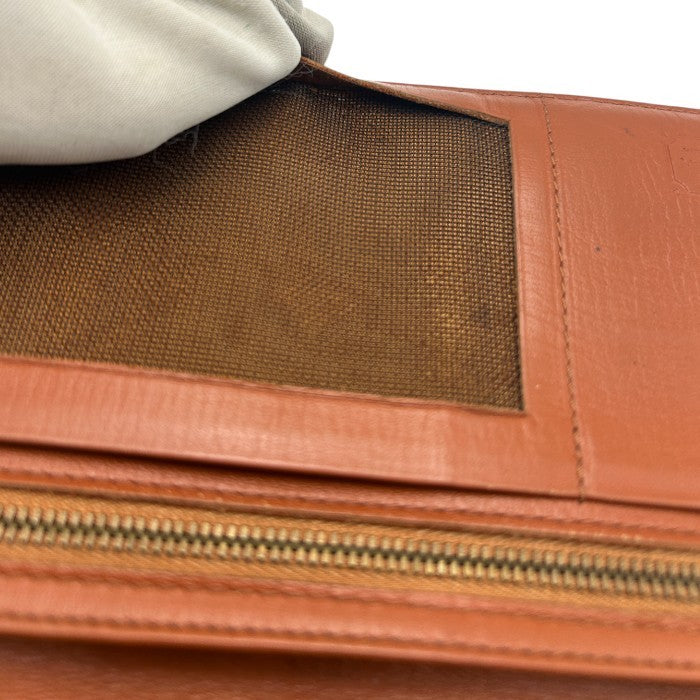 MCM モノグラム 二つ折り長財布 ブラウン 定期入れ 薄型 エムシーエム レディース メンズ ブランド 中古 W４