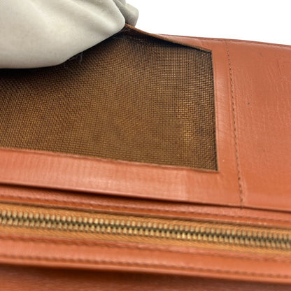 MCM モノグラム 二つ折り長財布 ブラウン 定期入れ 薄型 エムシーエム レディース メンズ ブランド 中古 W４