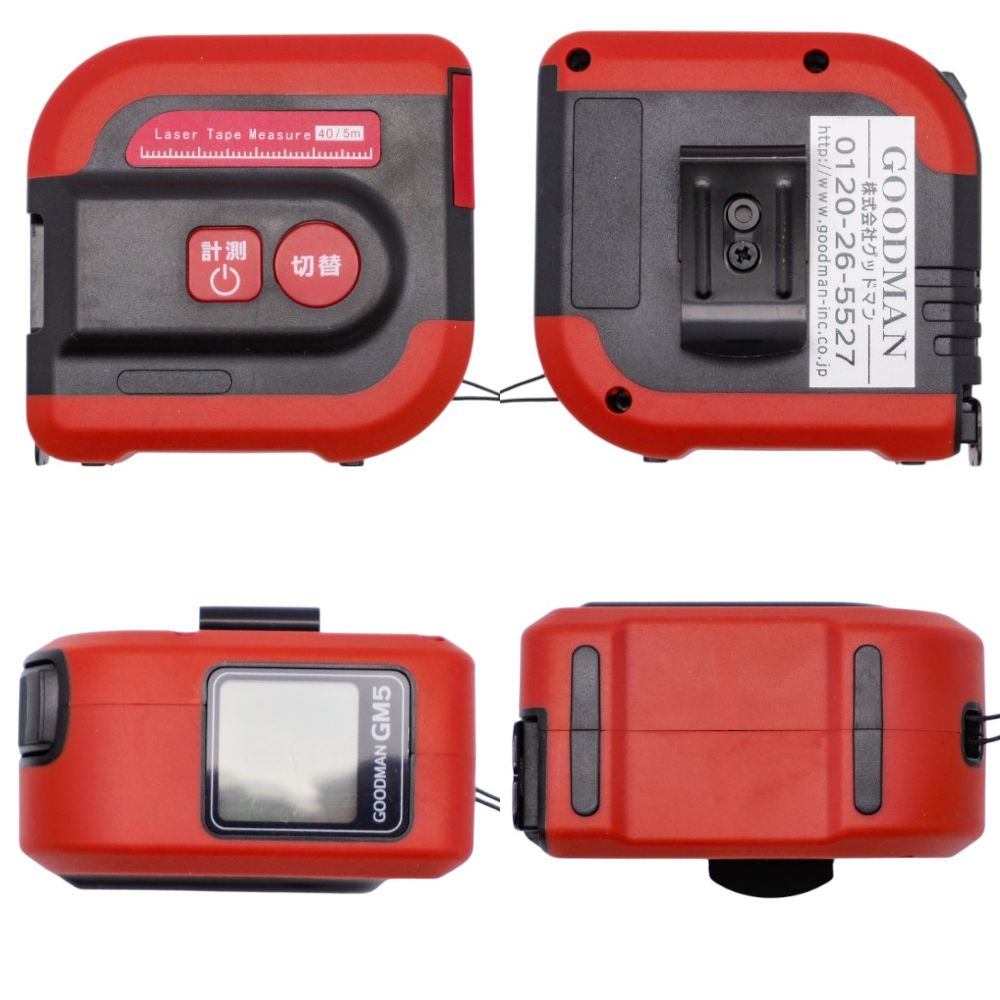 GOODMAN グッドマン 業務用 レーザー距離計付巻尺 GM5 中古 a1