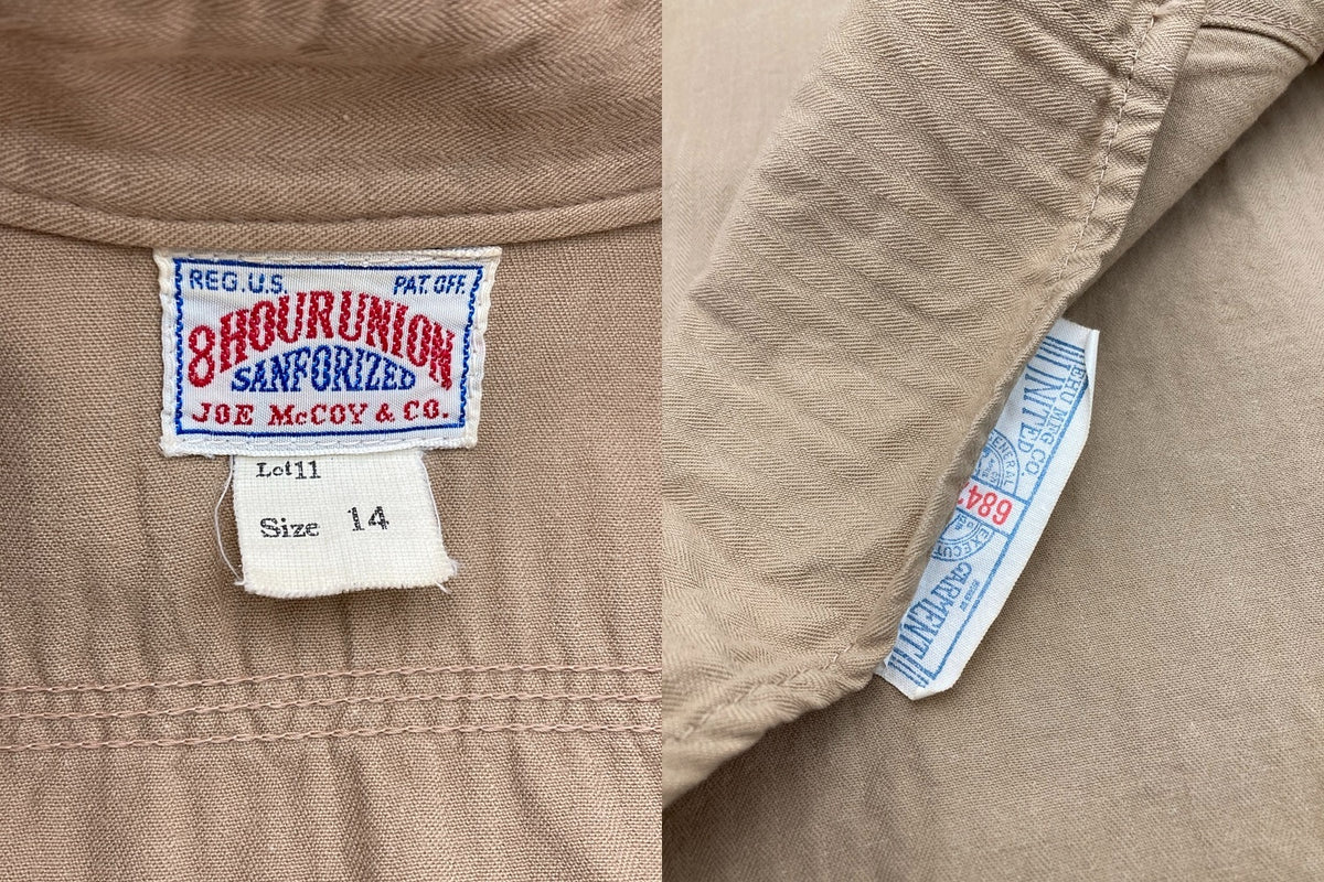 THE REAL McCOY’S ザリアルマッコイズ JOE McCOY 8HOUR UNION ワッペン ワークシャツ サイズ14 メンズ 中古 D4