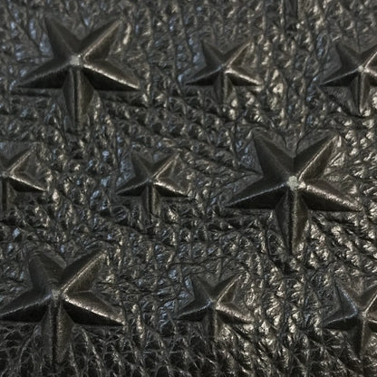 JIMMY CHOO ジミーチュウ DEREK クラッチバッグ ユニセックス デレク レザー セカンドバッグ スター星柄 エンボススタッズ ブラック 中古 T1