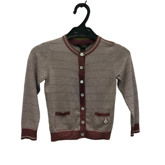 LOUIS VUITTO ルイヴィトン カーディガン キッズ 4歳 コットン ボルドー 100cm RW071EWKKC1MKZ 中古 MK1