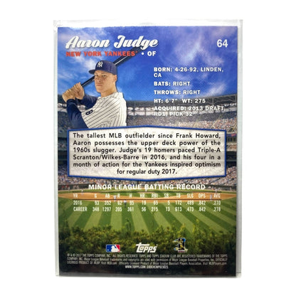 TOPPS MLBカード STADIUM CLUB AARON JUDGE YANKEES #64 中古 IT2
