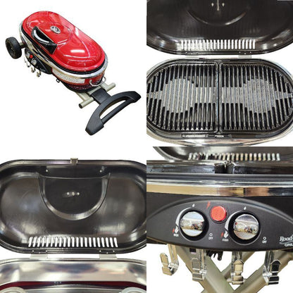 Coleman コールマン ロードトリップグリル バーベキューコンロ 蓋/テーブル/ホイール付き 折りたたみ ガスカートリッジ式 LXE-J2 中古 T1