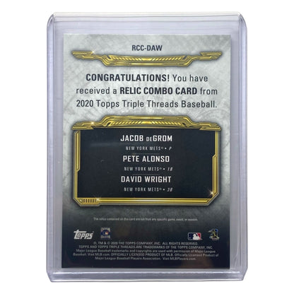 TOPPS MLBカード TRIPLE THREADS JACOB DEGROM PETE ALONSO DAVID WRIGHT METS 03/18 #RCC-DAW 中古 IT2