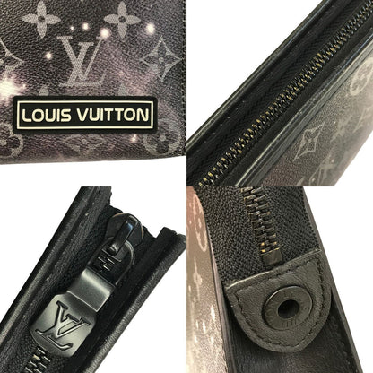 LOUIS VUITTON ルイヴィトン モノグラム ギャラクシー ポシェット ヴォワヤージュ MM セカンドバッグ メンズ クラッチバッグ 宇宙 ブラック/グレー M44448 中古 T1