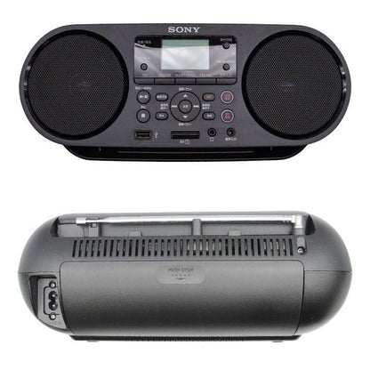 ソニー CDラジオ Bluetooth/FM/AM/ワイドFM対応 語学学習用機能 電池駆動可能 ブラック ZS-RS81BT 中古 a1