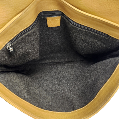 CELINE セリーヌ ショルダーバッグ レディース フラップ レザー メッセンジャー 斜め掛け キャメルブラウン 中古 T1