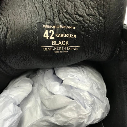 PREMIER SEVEN プレミアセブン KABUKU 2.0 スニーカー メンズ レザー 歌舞伎 Vibram 厚底 ビブラムソール ブラック 42サイズ(26.5～27.0cm) 中古 T1