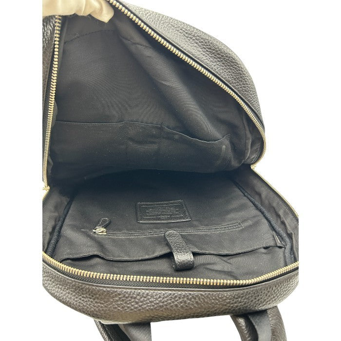 COACH コーチ ハミルトン ぺブルレザー バックパック F72082 リュックサック メンズ 通勤 A4 本革 ブラック 中古 W４