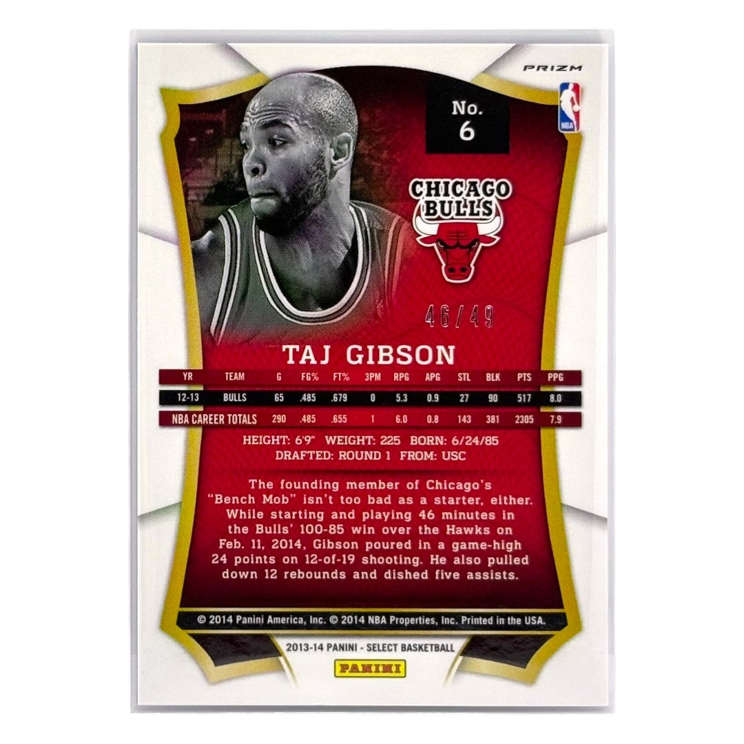 PANINI NBAカード SELECT PRIZM TAJ GIBSON BULLS /49 #6 中古 IT1