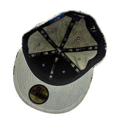 NEWERA ニューエラ × Pepsi ペプシ キャップ メンズ コットン デニム 帽子 ライトブルー 希少 カジュアル コラボ 中古 W1