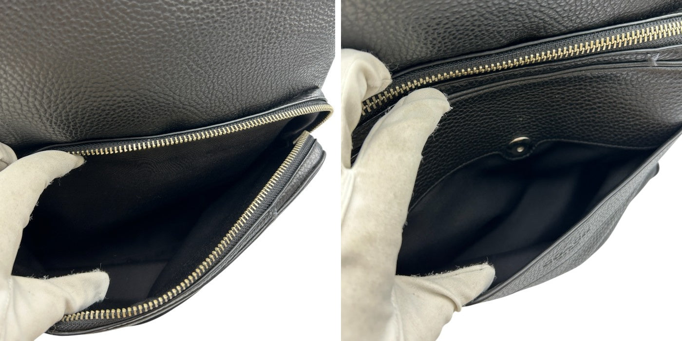 COACH コーチ ハミルトン ぺブルレザー バックパック F72082 リュックサック メンズ 通勤 A4 本革 ブラック 中古 W４