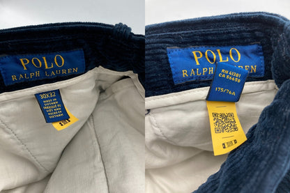 POLO RALPH LAUREN ポロラルフローレン コーデュロイパンツ ネイビー サイズ30×32 メンズ 中古 D4