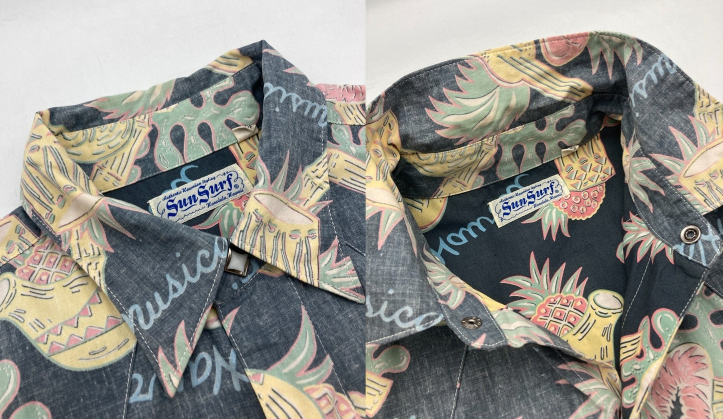 SUN SURF サンサーフ コットン 長袖アロハシャツ/ハワイアンシャツ M22285 サイズM メンズ 中古 D4