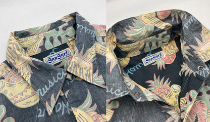 SUN SURF サンサーフ コットン 長袖アロハシャツ/ハワイアンシャツ M22285 サイズM メンズ 中古 D4