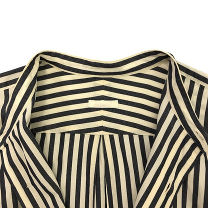 COMOLI コモリ コットンシャツ メンズ ストライプ 長袖 シンプル ネイビー ホワイト 紺 白 サイズ表記無し 中古 N1