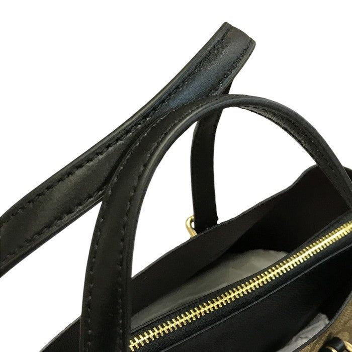 COACH コーチ ハンドバッグ レディース PVCシグネチャー 2way トート ショルダー 斜め掛け ブラウン C4250 中古 T1