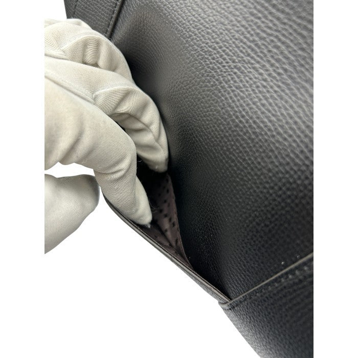 PELLE BORSA ペレボルサ トート バッグ ブラック レザー 鞄 レディース 通勤 A4 中古 Ｗ４