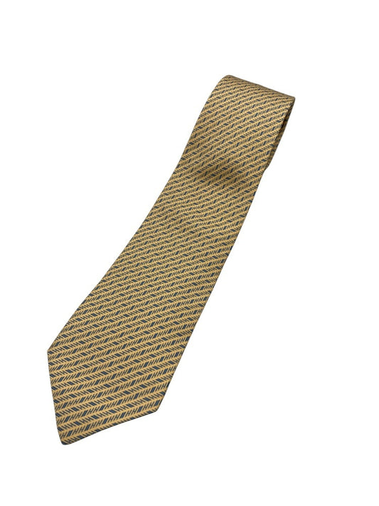 HERMES エルメス H柄 ジャガード ネクタイ シルク100％ 中古 D4