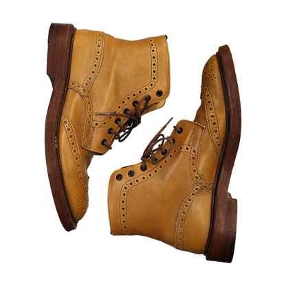 Tricher's トリッカーズ カントリーブーツ メンズ レザー レースアップ ウイングチップ ブラウン S634 STOW 中古 T1