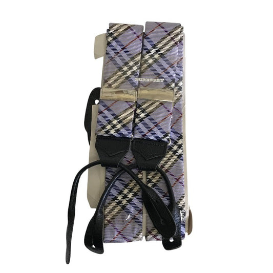 BURBERRY バーバリー サスペンダー チェック柄 メンズ 小物 服飾 中古 W1