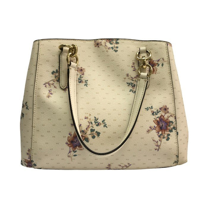 COACH コーチ ハンドバッグ レディース 2way 斜め掛け ショルダー 花柄 フラワー アイボリー F31419 中古 T1