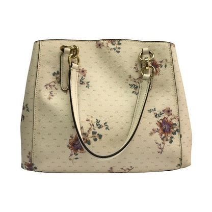 COACH コーチ ハンドバッグ レディース 2way 斜め掛け ショルダー 花柄 フラワー アイボリー F31419 中古 T1