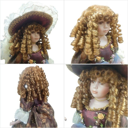 PORCELAIN DOLL ポーセリン・ドール アンティーク調 ビスクドール コレクターズドール 洋人形 中古 H4