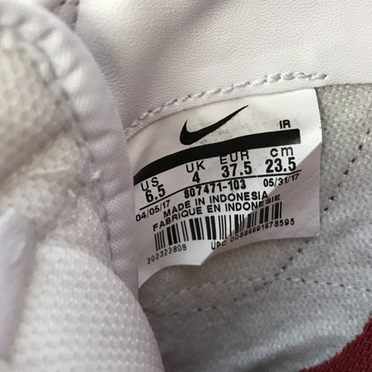 NIKE ナイキ CLASSIC CORTEZ LEATHER スニーカー レディース ローカット レザー コルテッツ ホワイト/レッド 23.5cm 807471-103 中古 T1