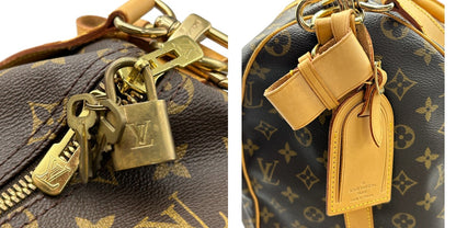 LOUIS VUITTON ルイヴィトン モノグラム キーポル バンドリエール 50 ボストンバッグ M41416 鞄 旅行 ブランド 鍵付 大きい ショルダー 中古 W４