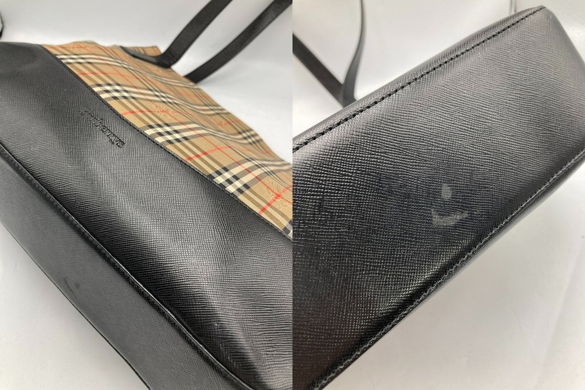 Burberrys バーバリーズ ノバチェック トートバッグ レディース ベージュ/ブラック 中古 D4