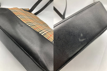 Burberrys バーバリーズ ノバチェック トートバッグ レディース ベージュ/ブラック 中古 D4