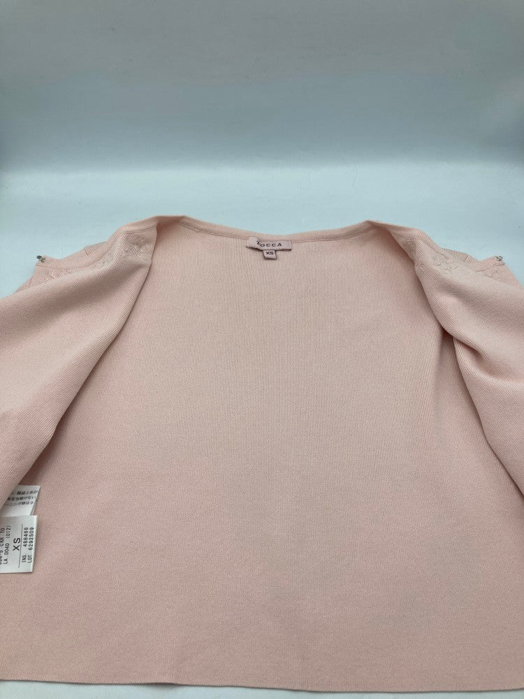 TOCCA トッカ ビジュー付 ボレロ カーディガン サイズXS ピンク 中古 D4