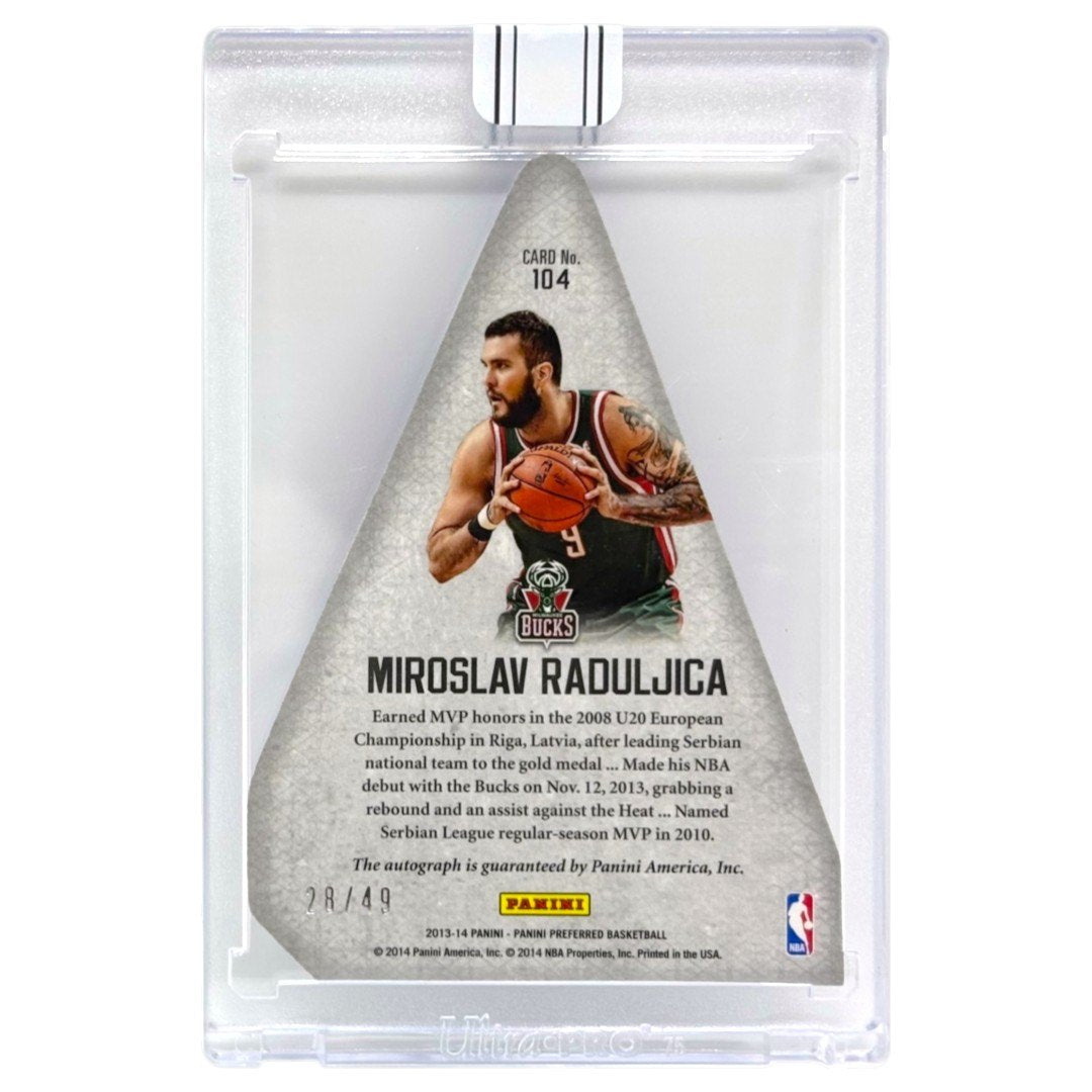 未開封品 PANINI NBAカード PREFERRED DIE-CUT MIROSLAV RADULJICA MILWAUKEE BUCKS /49 #104 中古 IT1